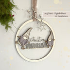 Wichtel-Kranz als Winter Wonderland Wanddeko aus Holz