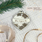Personalisierte Weihnachtskugel mit individueller Namensgravur