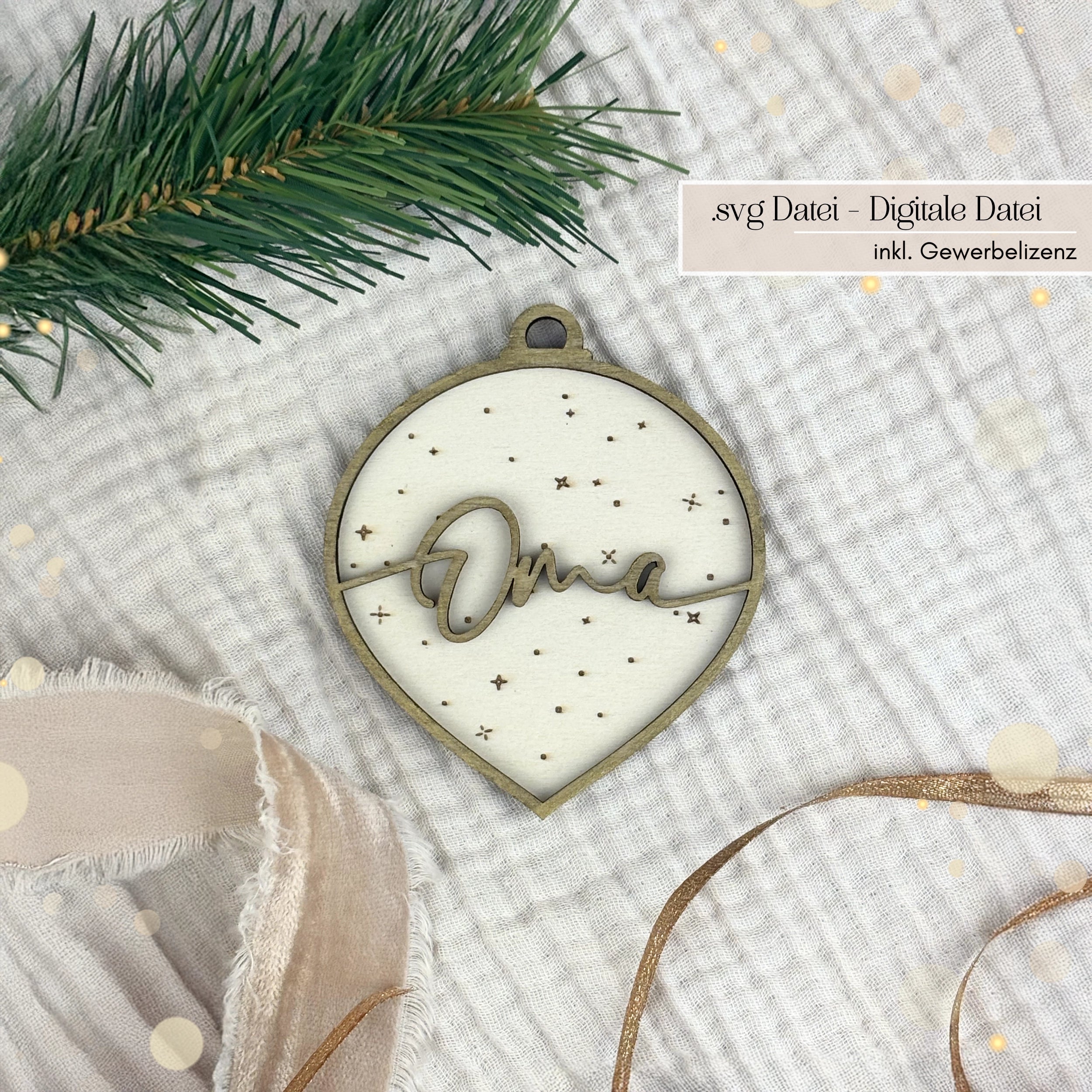 DIY Weihnachtsdeko mit personalisierten Holz-Weihnachtskugeln