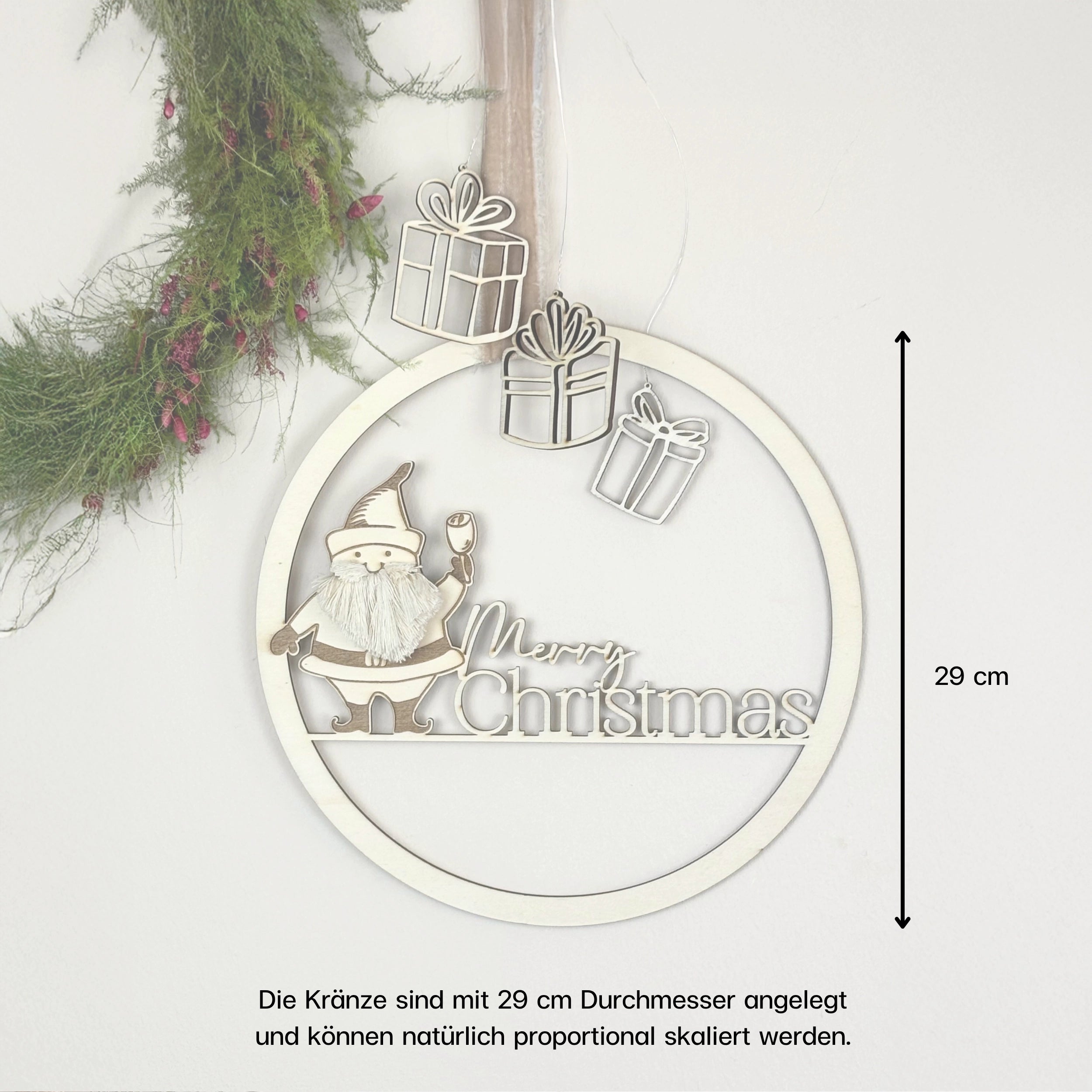 Kranz Weihnachtsmann 29cm SVG