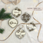 Laserdatei Weihnachtskugeln SVG Vorschau mit Schneeflocken und Personalisierung