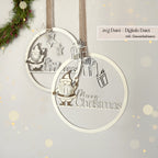 Vorschau Laserdatei Wichtel Weihnachtsanhänger SVG 18 Designs