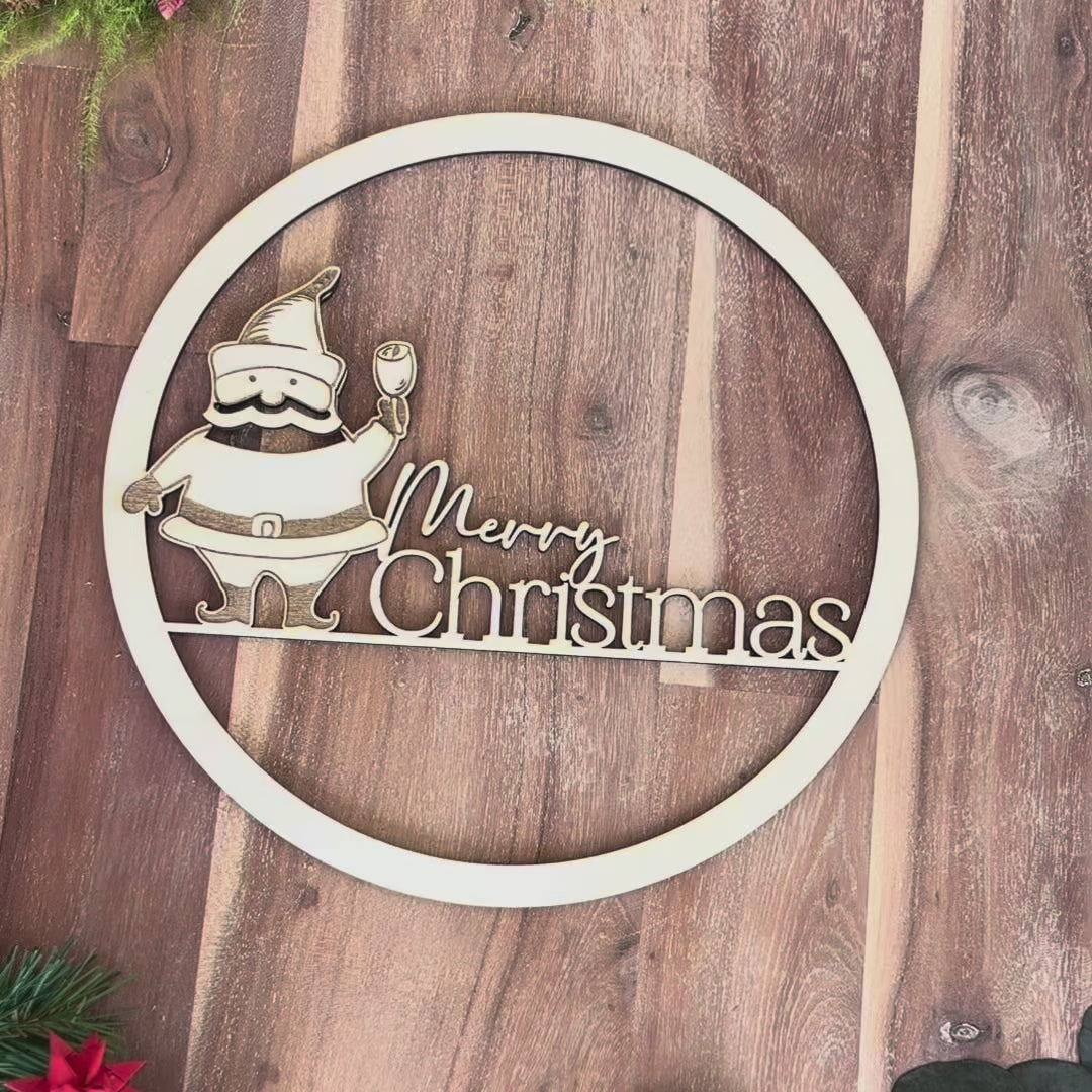 Weihnachtsmann Makramee Bart Laserdatei