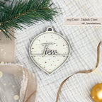 Laserdatei personalisierte Weihnachtskugeln Schneeflocken