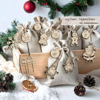 Vorschau Laserdatei Adventskalender Zahlen & Anhänger SVG