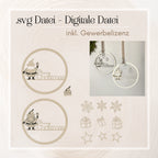 Laserdatei Weihnachtsdeko Wand 