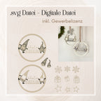 Gravierte Wichtel-Kranz Laserdatei für DIY Weihnachtsdeko