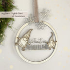 Laserdatei Wichtel-Kranz mit Gravur und Makramee-Bärten